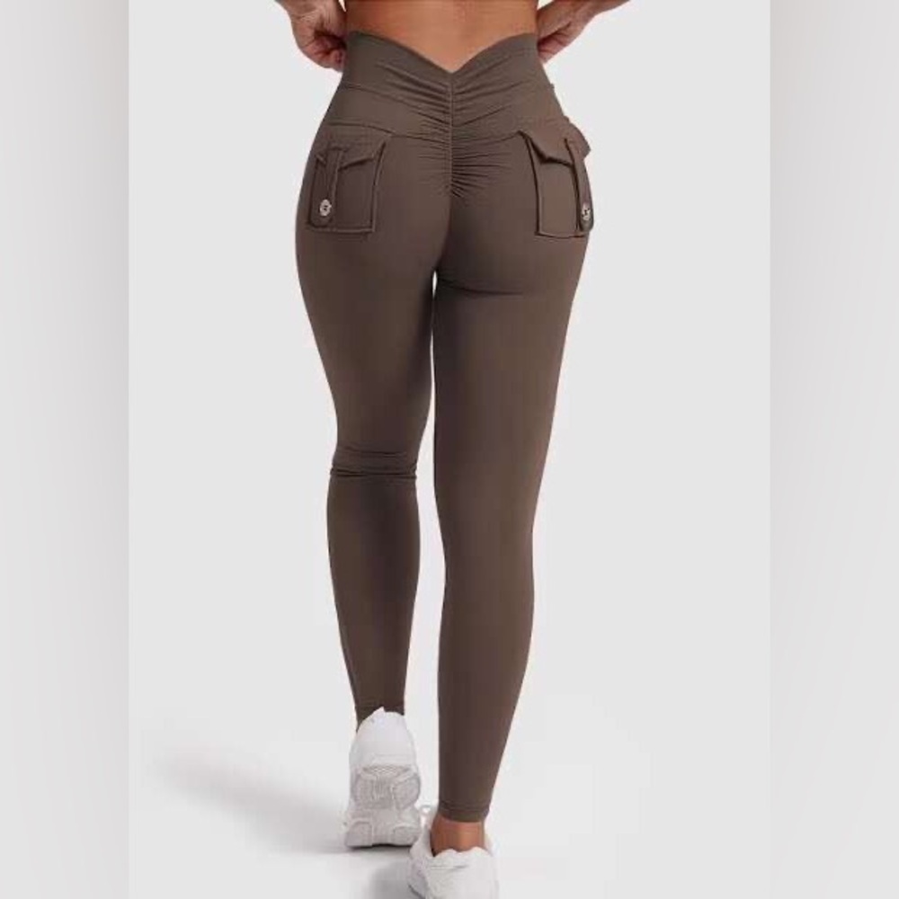 Brown High-Waisted Leggings